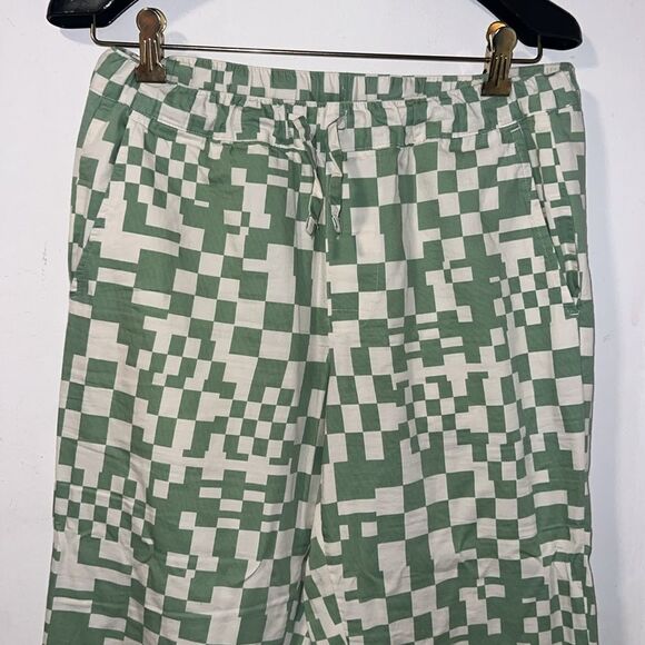 FRANK AND OAK Green Checkered Scandinavian Unisex Pajama Pants-XXS - Picture 3 of 10